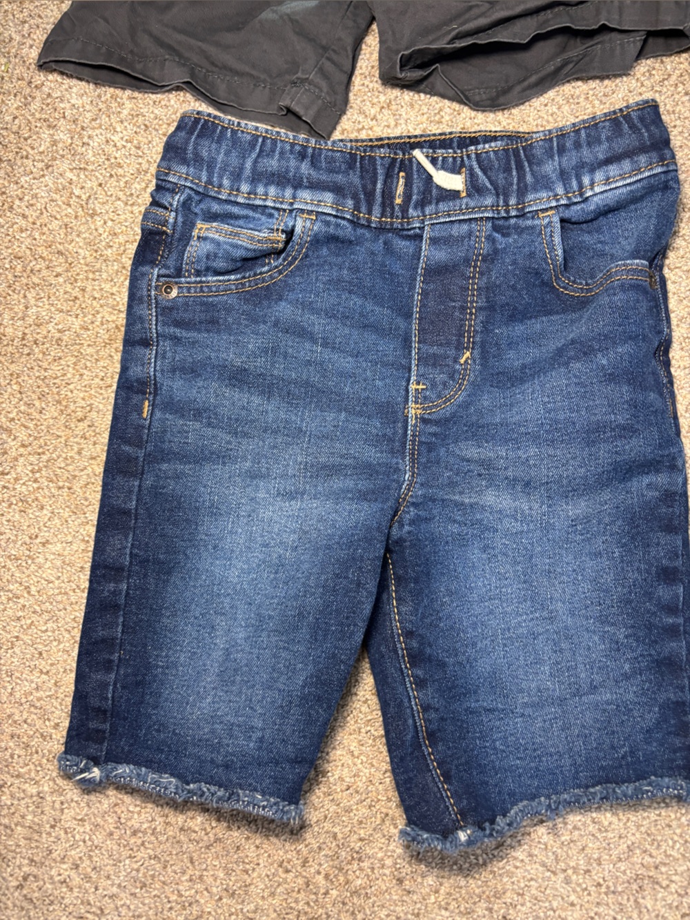Lot of 5T shorts toddler boy little boy drawstring jorts khaki jean shorts - Picture 8 of 12